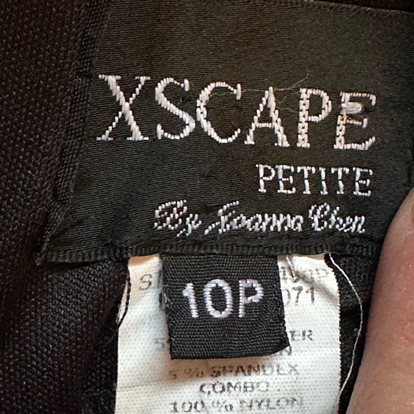 Xscape Royal Blue Draped Ruffle V Neck Cocktail Dress. Draped On One Side Sz 10P - Picture 10 of 14